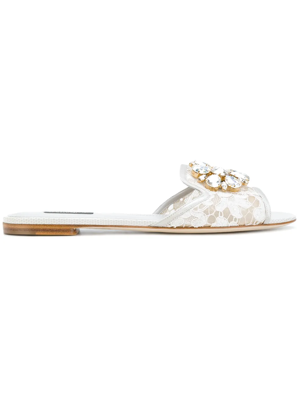Women Dolce & Gabbana Bianca Flat Sandals 3 Women Dolce & Gabbana Bianca Flat Sandals