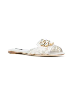 Women Dolce & Gabbana Bianca Flat Sandals 7 Women Dolce & Gabbana Bianca Flat Sandals -Nike || Ugg || Gucci Shoes Shop 12148699 10189180 1000