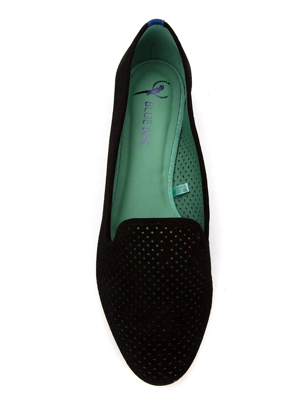 Women Blue Bird Shoes Perforated Suede Loafers 6 Women Blue Bird Shoes Perforated Suede Loafers - Image 4