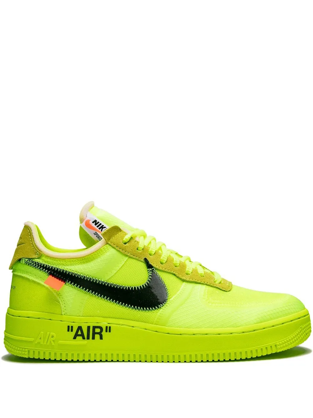 Women Nike X Off-White The 10: Air Force 1 Low "Volt" Sneakers 3 Women Nike X Off-White The 10: Air Force 1 Low "Volt" Sneakers