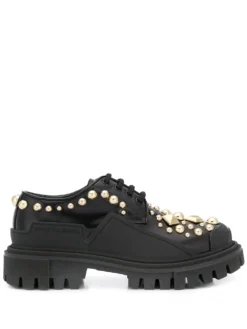 Women Dolce & Gabbana Stud-embellished Lace-up Shoes