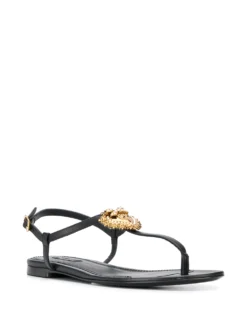 Women Dolce & Gabbana Logo Plaque T-bar Sandals -Nike || Ugg || Gucci Shoes Shop 14744314 23512144 1000
