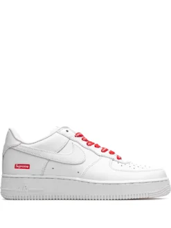 Women Nike X Supreme Air Force 1 Low "Mini Box Logo White" Sneakers