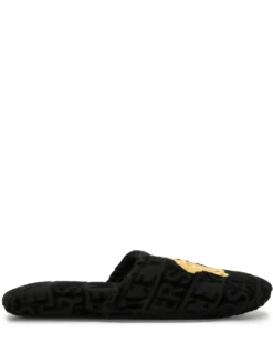 Women Versace Medusa Terricloth Slippers