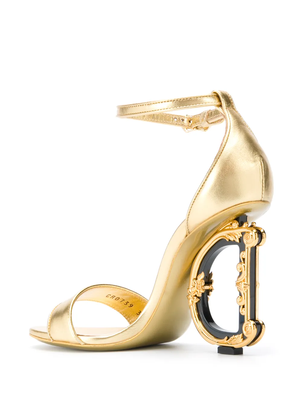 Women Dolce & Gabbana 105 Mm Keira Baroque Logo Sandals 5 Women Dolce & Gabbana 105 Mm Keira Baroque Logo Sandals - Image 3