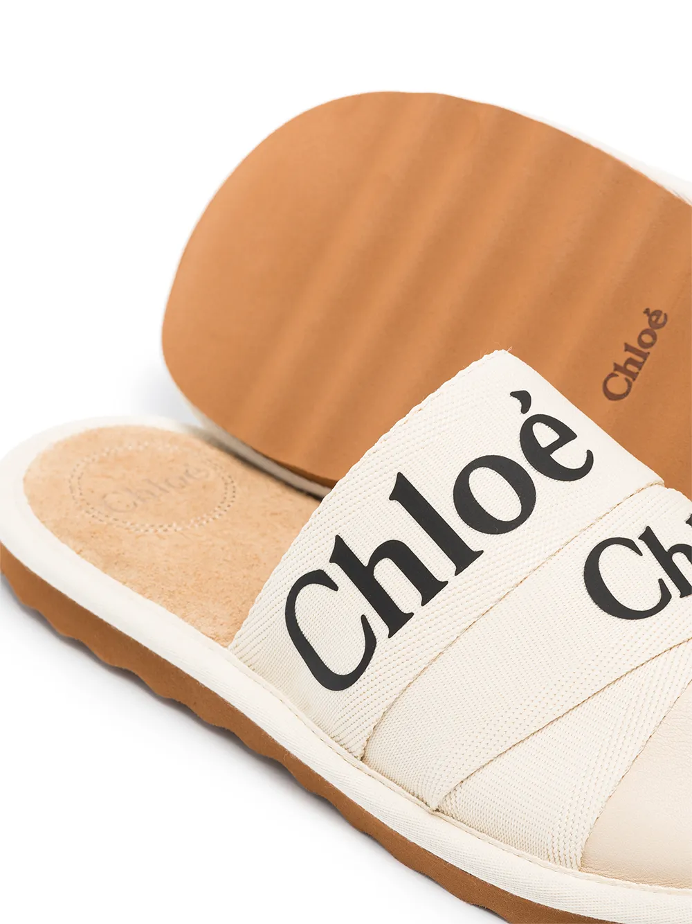Women Chloé Woody Logo Tape Slippers 4 Women Chloé Woody Logo Tape Slippers - Image 2