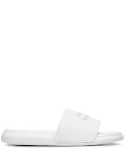 Women Alexander McQueen Logo-embellished Flat Slides