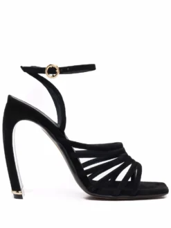 Women Lanvin Square-toe Suede Heeled Sandals