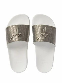 Women Giuseppe Zanotti Metallic-finish Brett Slides 9 Women Giuseppe Zanotti Metallic-finish Brett Slides -Nike || Ugg || Gucci Shoes Shop 17052584 34378103 1000