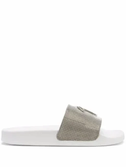 Women Giuseppe Zanotti Metallic-finish Brett Slides