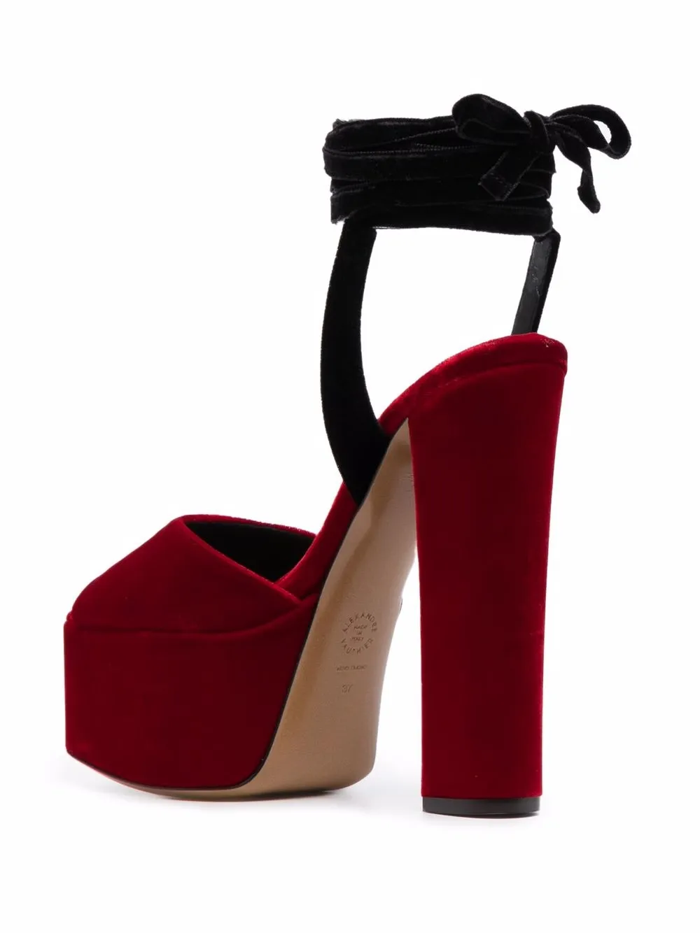 Women Alexandre Vauthier 170mm Velvet Sandals 5 Women Alexandre Vauthier 170mm Velvet Sandals - Image 3