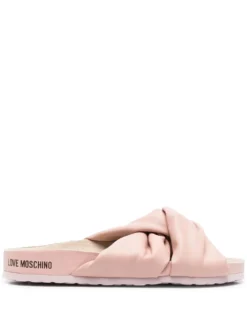 Women Love Moschino Knot-detail Slides