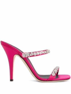 Women Giuseppe Zanotti Dunite Crystal-embellished Satin Sandals