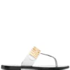 Women Moschino Logo-lettering Flip-flops -Nike || Ugg || Gucci Shoes Shop 17772280 39238790 1000