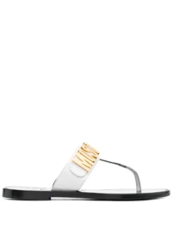 Women Moschino Logo-lettering Flip-flops