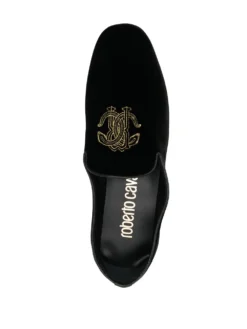 Women Roberto Cavalli Embroidered Logo Velvet Slippers -Nike || Ugg || Gucci Shoes Shop 17870675 40861597 1000