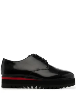 Women Onitsuka Tiger Platform Leather Derby Shoes