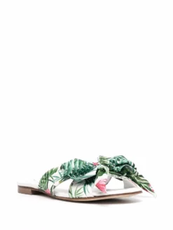 Women Dee Ocleppo Botanical-print Flat Slides -Nike || Ugg || Gucci Shoes Shop 18136356 38669182 1000