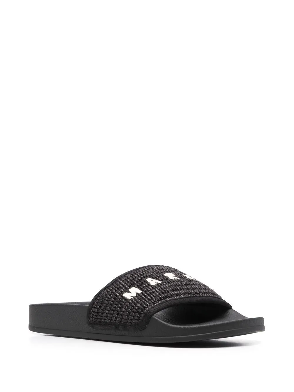 Women Marni Logo-print Raffia Pool Sliders 4 Women Marni Logo-print Raffia Pool Sliders - Image 2