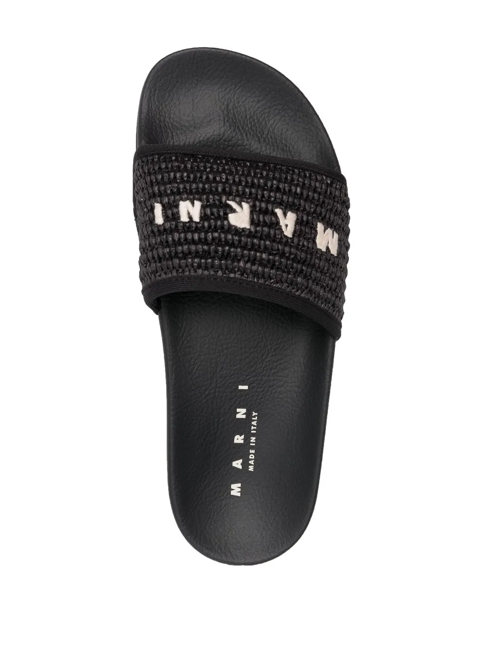 Women Marni Logo-print Raffia Pool Sliders 6 Women Marni Logo-print Raffia Pool Sliders - Image 4