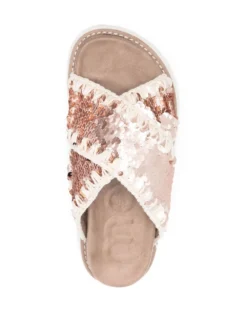 Women Mou Sequin-embellished Crossover-strap Sandals -Nike || Ugg || Gucci Shoes Shop 18372470 39412440 1000