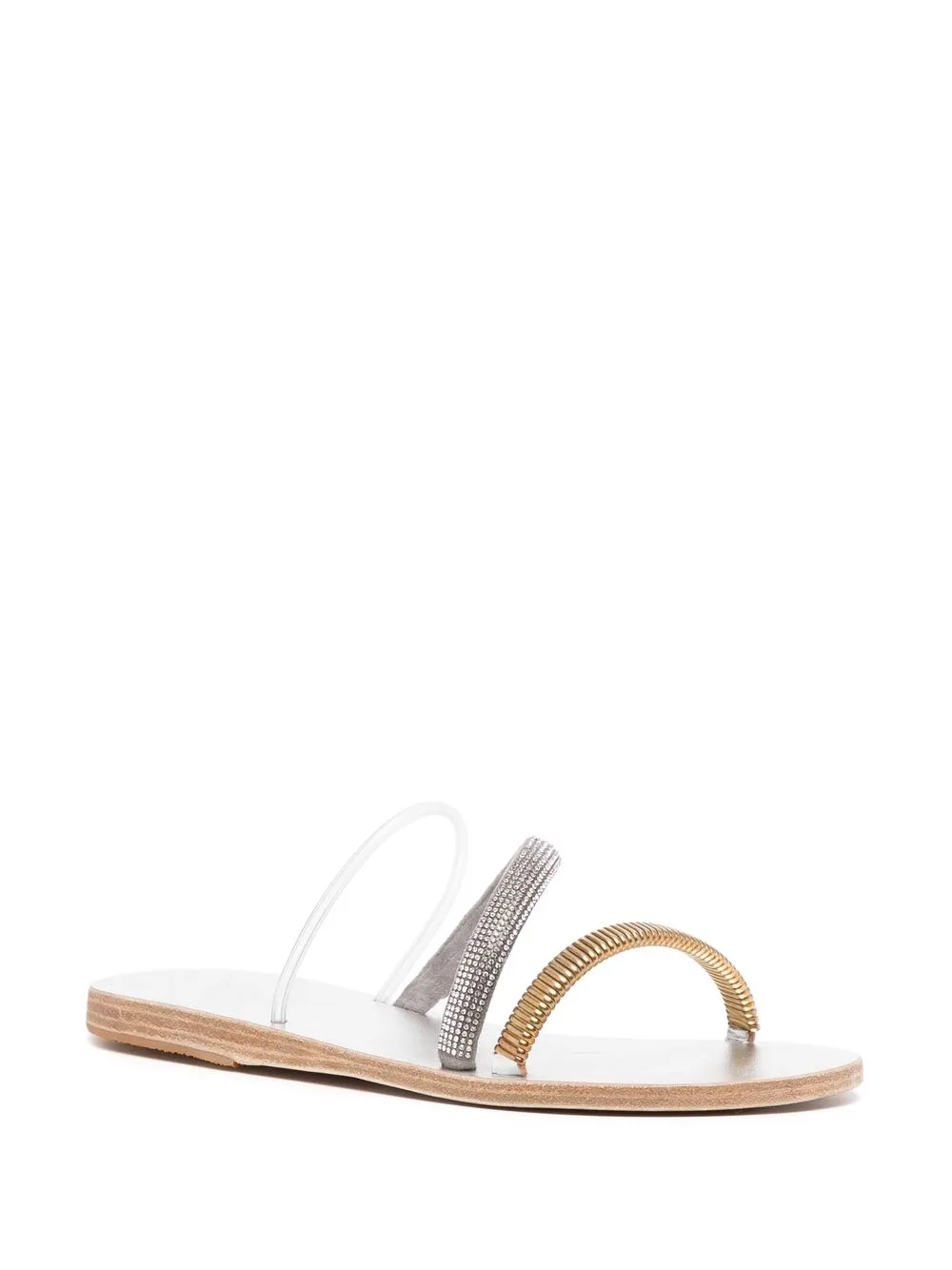 Women Ancient Greek Sandals Polytimi Diamante Slides 4 Women Ancient Greek Sandals Polytimi Diamante Slides - Image 2