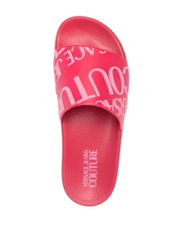 Women Versace Jeans Couture Logo-print Beach Sliders -Nike || Ugg || Gucci Shoes Shop 18695595 40486473 1000