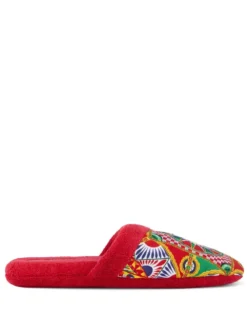 Women Dolce & Gabbana Carretto Siciliano-print Terry Slippers