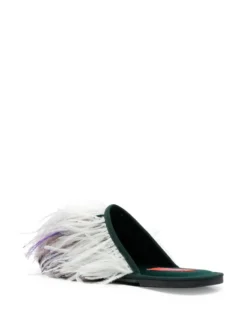 Women La DoubleJ Feather-detail Slippers 8 Women La DoubleJ Feather-detail Slippers -Nike || Ugg || Gucci Shoes Shop 18891899 43631427 1000