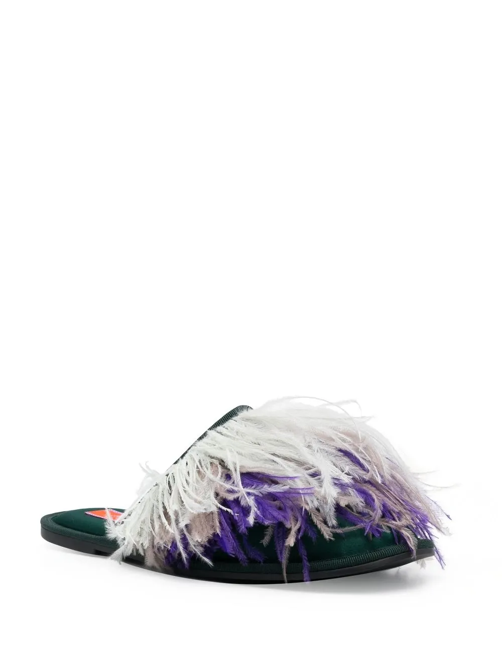 Women La DoubleJ Feather-detail Slippers 4 Women La DoubleJ Feather-detail Slippers - Image 2
