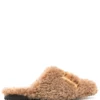 Women Dsquared2 D2 Statement Shearling Slippers -Nike || Ugg || Gucci Shoes Shop 18945354 41209411 1000