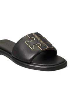 Women Tory Burch Double T Patch Slides 8 Women Tory Burch Double T Patch Slides -Nike || Ugg || Gucci Shoes Shop 19042212 41860271 1000