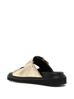 Women Zadig&Voltaire Cecilia Alpha Crinkled-finish Slides -Nike || Ugg || Gucci Shoes Shop 19308640 45318041 1000