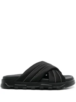 Women Fabiana Filippi Quilted Crossover-strap Slides