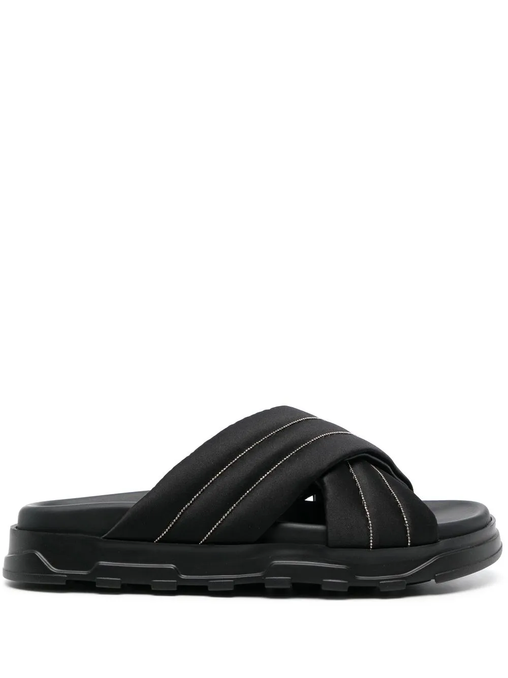 Women Fabiana Filippi Quilted Crossover-strap Slides 3 Women Fabiana Filippi Quilted Crossover-strap Slides