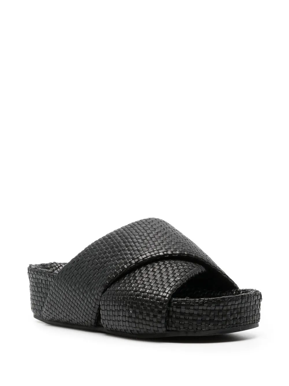Women St. Agni Woven Leather Flatform Slides 4 Women St. Agni Woven Leather Flatform Slides - Image 2