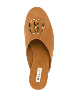 Women Bally Gylon Logo-plaque Leather Slippers -Nike || Ugg || Gucci Shoes Shop 19456432 45332199 1000