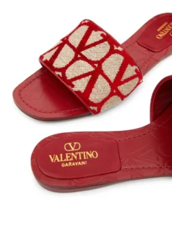 Women Valentino Garavani VLogo Toile Iconographe Slides -Nike || Ugg || Gucci Shoes Shop 19473949 44079546 1000