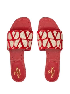 Women Valentino Garavani VLogo Toile Iconographe Slides -Nike || Ugg || Gucci Shoes Shop 19473949 44079559 1000