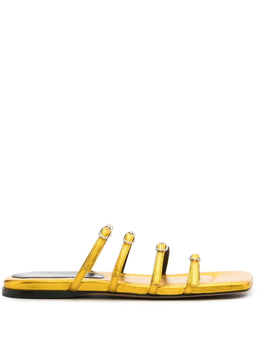 Women Proenza Schouler Metallic Buckle-detail Slides 3 Women Proenza Schouler Metallic Buckle-detail Slides