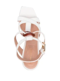 Women Alberta Ferretti 105mm Strap-detail Leather Sandals -Nike || Ugg || Gucci Shoes Shop 19534973 45196980 1000