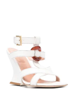 Women Alberta Ferretti 105mm Strap-detail Leather Sandals -Nike || Ugg || Gucci Shoes Shop 19534973 50176726 1000