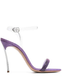 Women Casadei Blade Hollywood 120mm Glittered Sandals