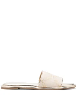 Women Michael Michael Kors Hayworth Leather Slides