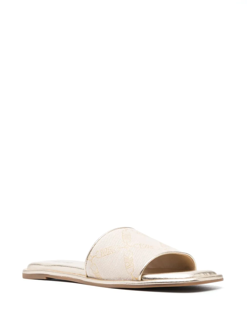 Women Michael Michael Kors Hayworth Leather Slides 4 Women Michael Michael Kors Hayworth Leather Slides - Image 2