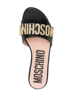 Women Moschino Open-toe Calf-leather Slides -Nike || Ugg || Gucci Shoes Shop 19700143 44224924 1000