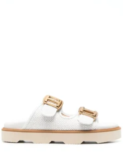 Women Hogan Double-strap Platform Sandals