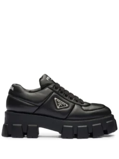 Women Prada Soft 55mm Leather Lace-up Shoes