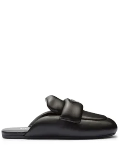 Women Prada Triangle-logo Padded Slippers