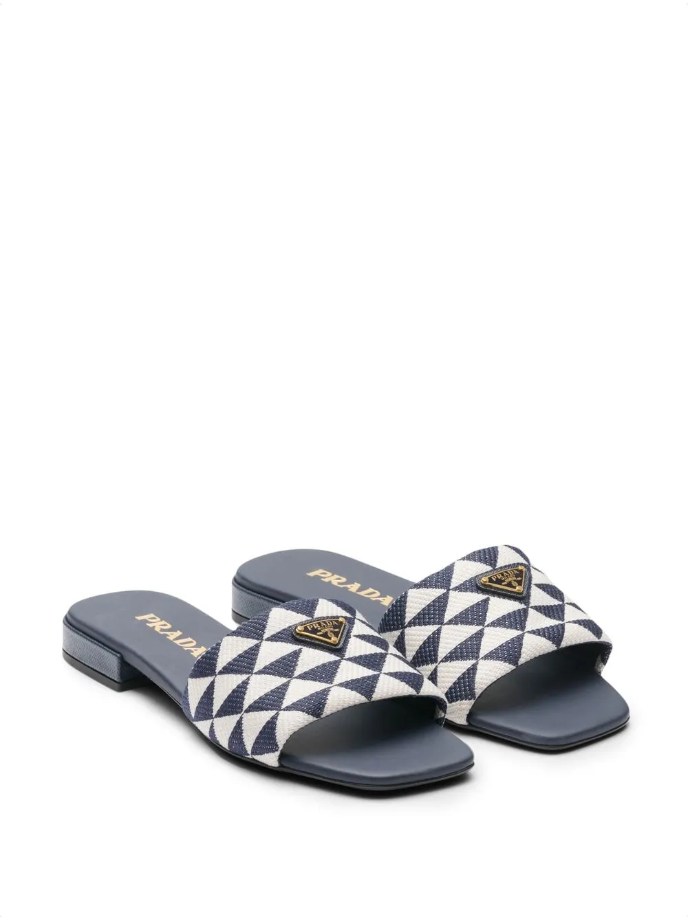 Women Prada Geometric Logo-plaque Slides 4 Women Prada Geometric Logo-plaque Slides - Image 2
